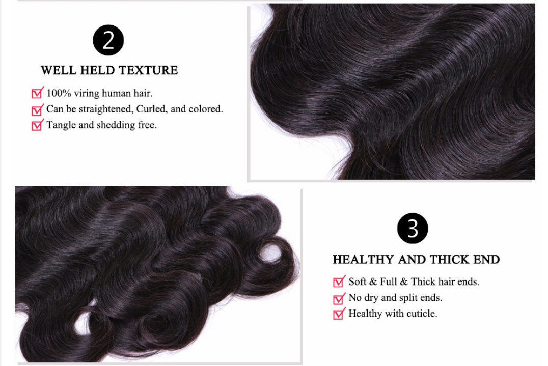 Photo de Rosa Hair Brazilian Hair Weave Bundles Body Wave Virgin Human Hair Extension Products FAST SHIPPING