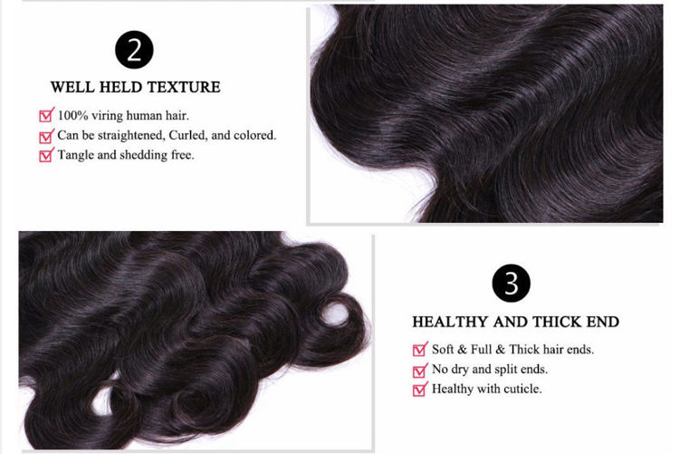 Picture of Rosa Hair Brazilian Hair Weave Bundles Body Wave Virgin Human Hair Extension Products FAST SHIPPING