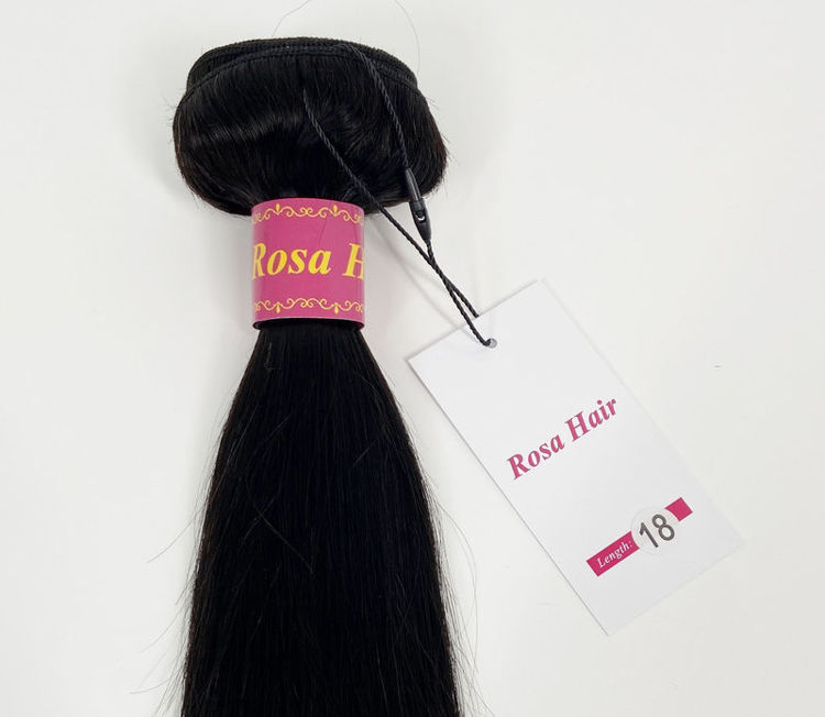 Photo de Rosa Hair Brazilian Straight Hair Bundles 100% Human Hair Extensions Weave Virgin Natural Color Products
