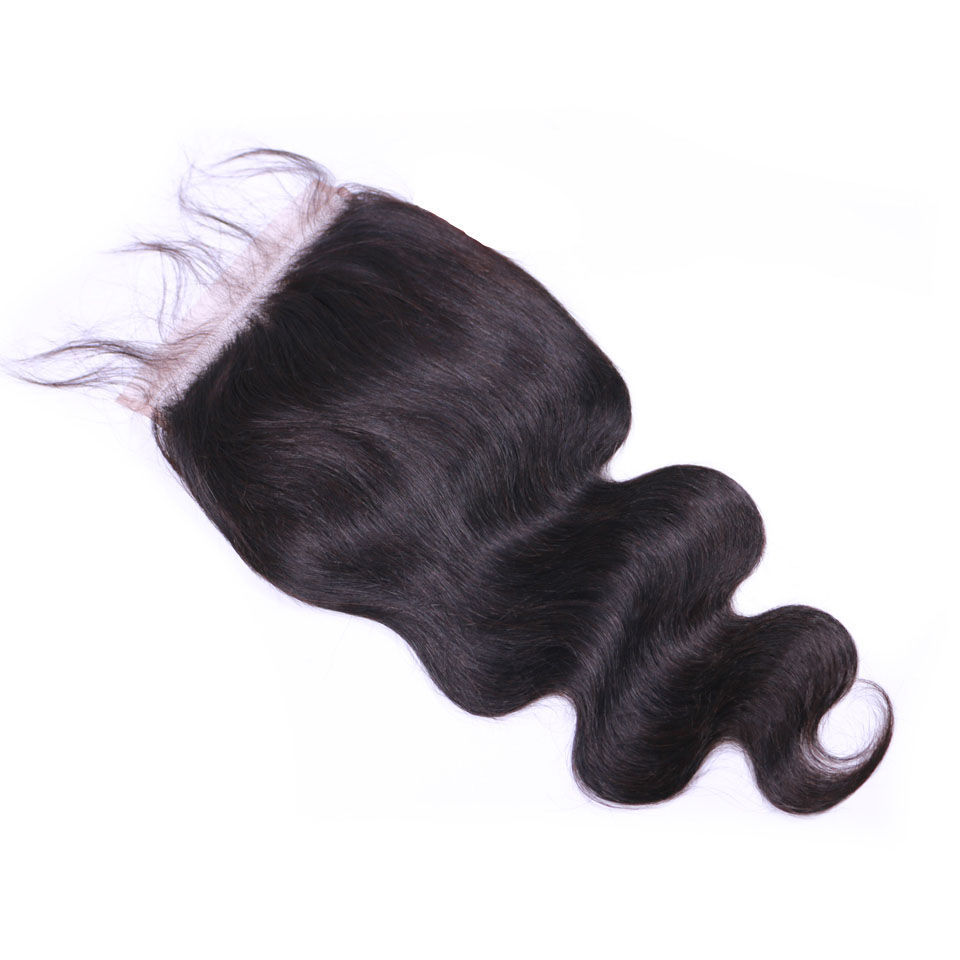 Photo de Rosa Hair 6x6 Transparent Lace Closure 100% Human Hair Closure Brazilian Hair Weave Body Wave Closure Free Part