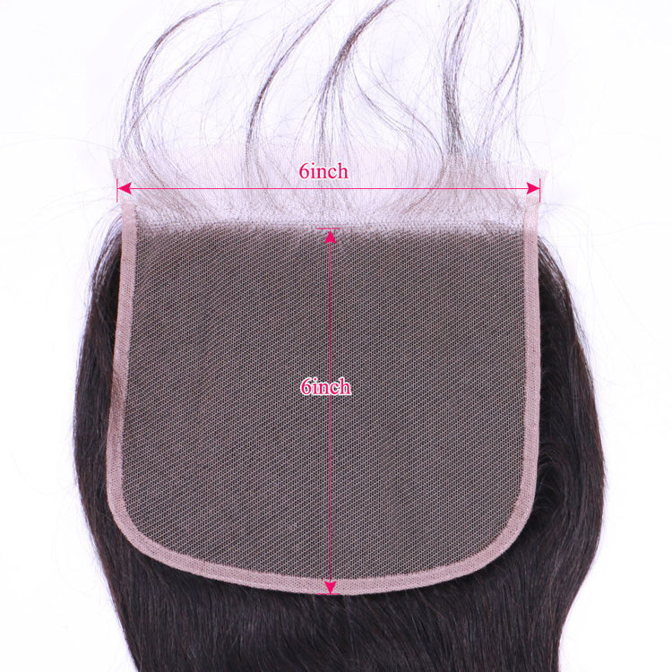 Picture of Rosa Hair 6x6 Transparent Lace Closure 100% Human Hair Closure Brazilian Hair Weave Body Wave Closure Free Part